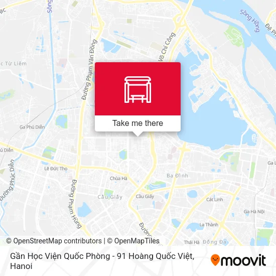 Gần Học Viện Quốc Phòng - 91 Hoàng Quốc Việt map