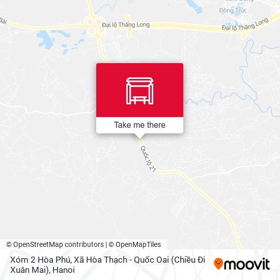 Xóm 2 Hòa Phú, Xã Hòa Thạch - Quốc Oai (Chiều Đi Xuân Mai) map