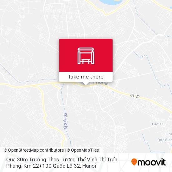 Qua 30m Trường Thcs Lương Thế Vinh Thị Trấn Phùng, Km 22+100 Quốc Lộ 32 map