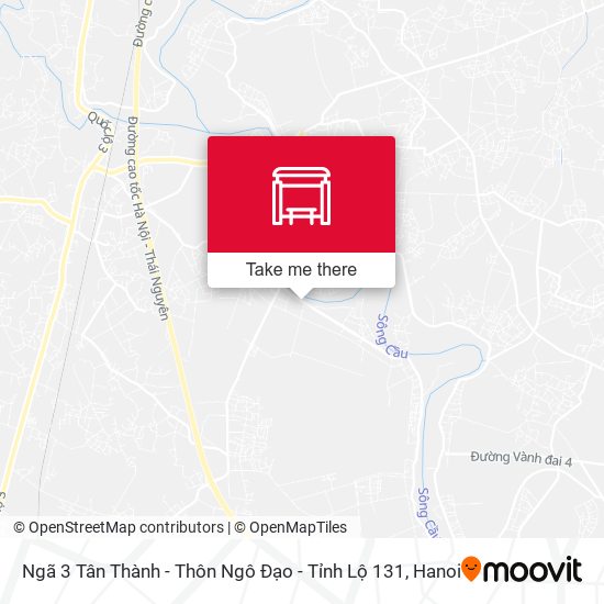 Ngã 3 Tân Thành - Thôn Ngô Đạo - Tỉnh Lộ 131 map