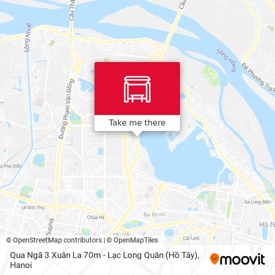 Qua Ngã 3 Xuân La 70m - Lạc Long Quân (Hồ Tây) map