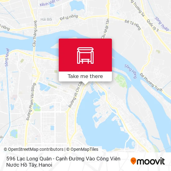 596 Lạc Long Quân - Cạnh Đường Vào Công Viên Nước Hồ Tây map