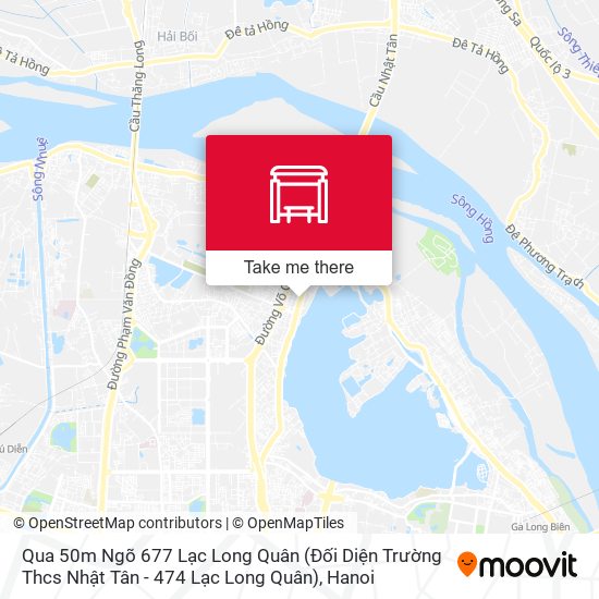 Qua 50m Ngõ 677 Lạc Long Quân (Đối Diện Trường Thcs Nhật Tân - 474 Lạc Long Quân) map