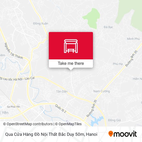 Qua Cửa Hàng Đồ Nội Thất Bắc Duy 50m map