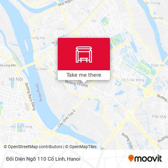 Đối Diện Ngõ 110 Cổ Linh map