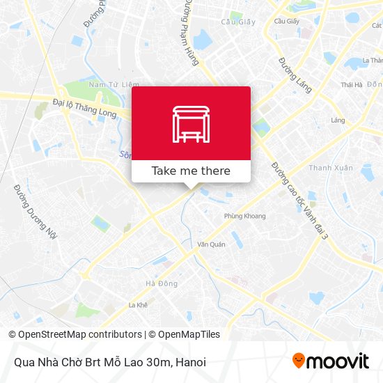 Qua Nhà Chờ Brt Mỗ Lao 30m map