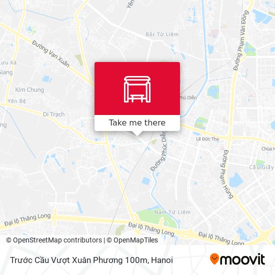 Trước Cầu Vượt Xuân Phương 100m map