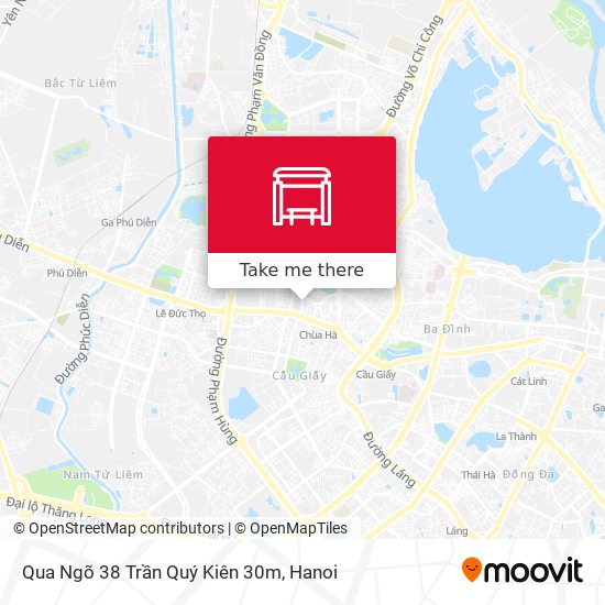 Qua Ngõ 38 Trần Quý Kiên 30m map