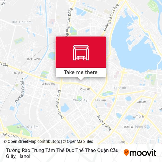 Tường Rào Trung Tâm Thể Dục Thể Thao Quận Cầu Giấy map