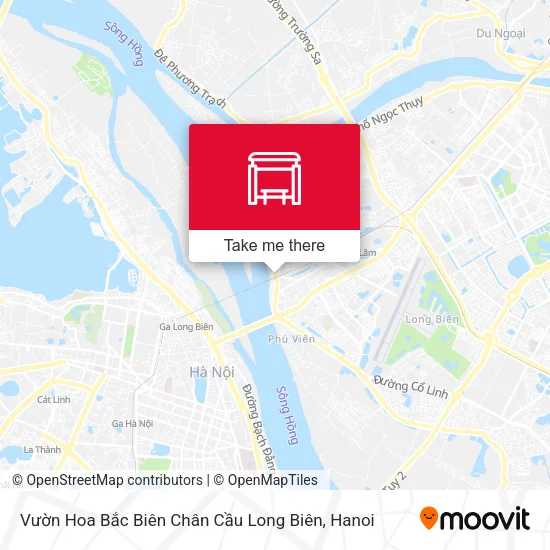 Vườn Hoa Bắc Biên Chân Cầu Long Biên map