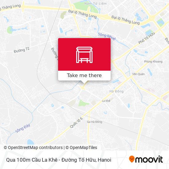 Qua 100m Cầu La Khê - Đường Tố Hữu map