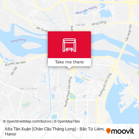 68a Tân Xuân (Chân Cầu Thăng Long) - Bắc Từ Liêm map