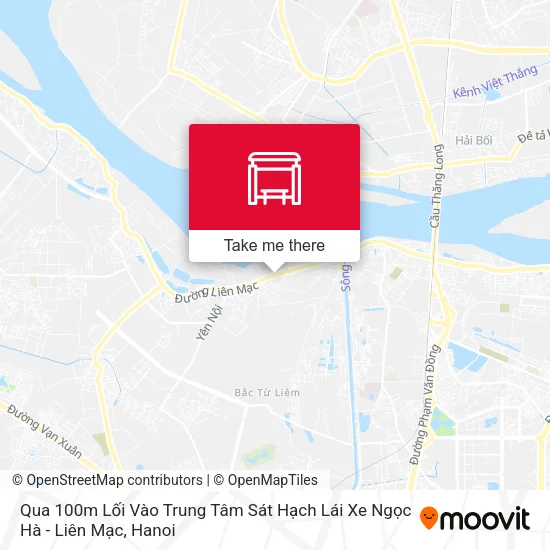 Qua 100m Lối Vào Trung Tâm Sát Hạch Lái Xe Ngọc Hà - Liên Mạc map