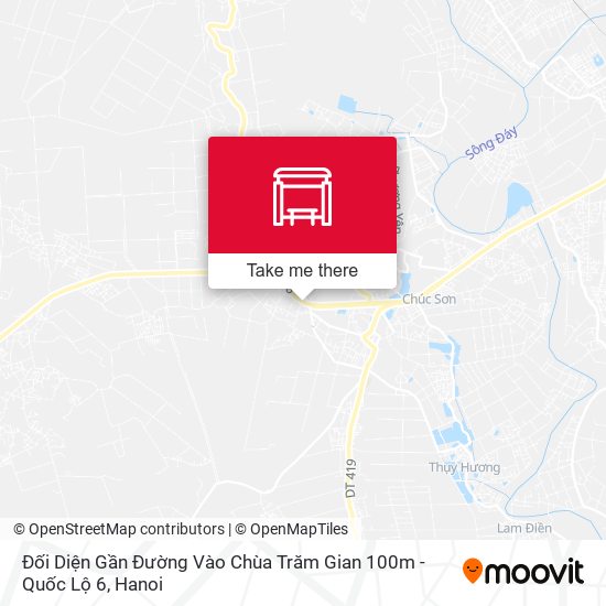 Đối Diện Gần Đường Vào Chùa Trăm Gian 100m - Quốc Lộ 6 map