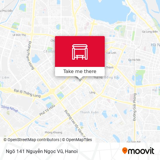 Ngõ 141 Nguyễn Ngọc Vũ map