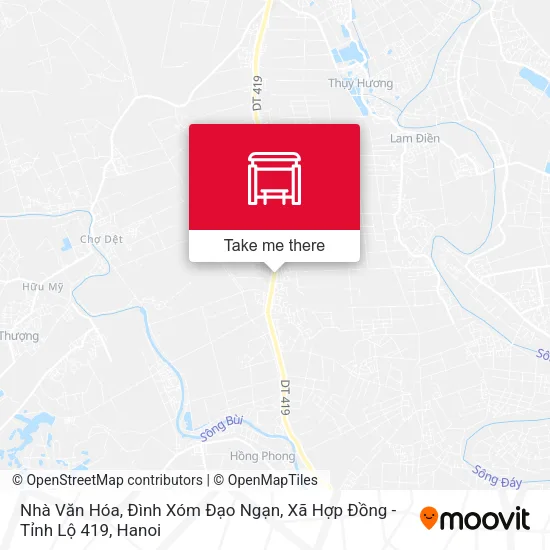 Nhà Văn Hóa, Đình Xóm Đạo Ngạn, Xã Hợp Đồng - Tỉnh Lộ 419 map