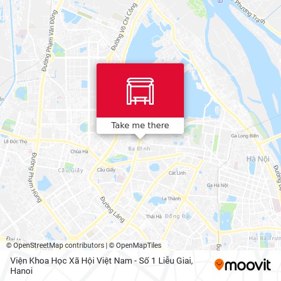 Viện Khoa Học Xã Hội Việt Nam - Số 1 Liễu Giai map