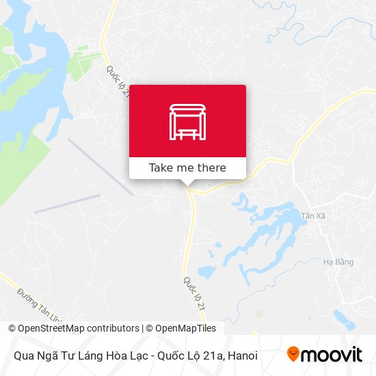 Qua Ngã Tư Láng Hòa Lạc - Quốc Lộ 21a map