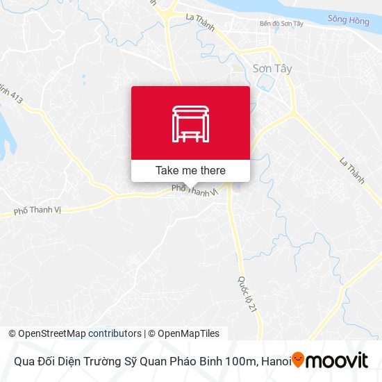 Qua Đối Diện Trường Sỹ Quan Pháo Binh 100m map