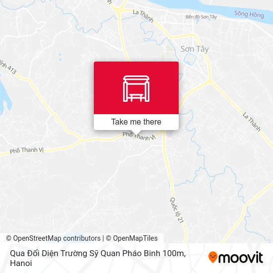 Qua Đối Diện Trường Sỹ Quan Pháo Binh 100m map