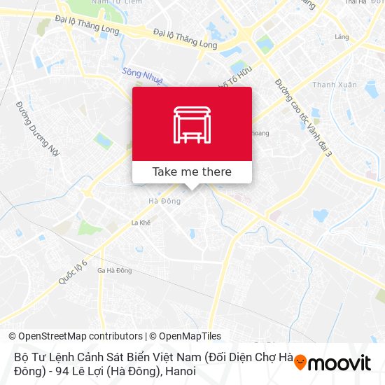 Bộ Tư Lệnh Cảnh Sát Biển Việt Nam (Đối Diện Chợ Hà Đông) - 94 Lê Lợi (Hà Đông) map