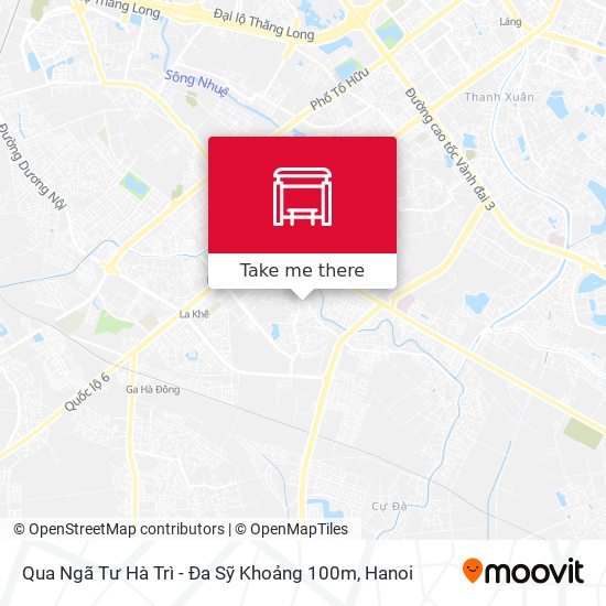 Qua Ngã Tư Hà Trì - Đa Sỹ Khoảng 100m map