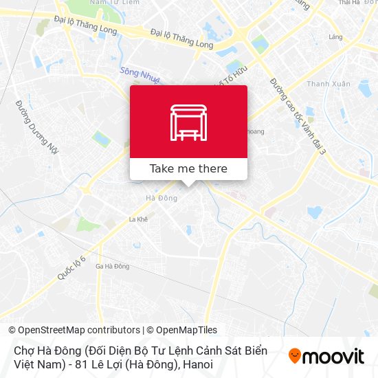 Chợ Hà Đông (Đối  Diện Bộ Tư Lệnh Cảnh Sát Biển Việt Nam) - 81 Lê Lợi (Hà Đông) map