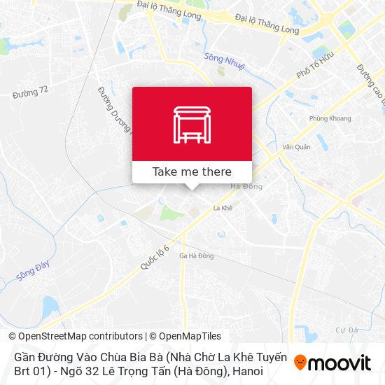 Gần Đường Vào Chùa Bia Bà (Nhà Chờ La Khê Tuyến Brt 01) - Ngõ 32 Lê Trọng Tấn (Hà Đông) map