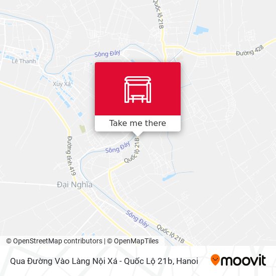 Qua Đường Vào Làng Nội Xá - Quốc Lộ 21b map