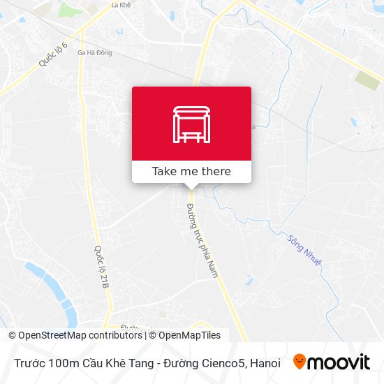 Trước 100m Cầu Khê Tang - Đường Cienco5 map