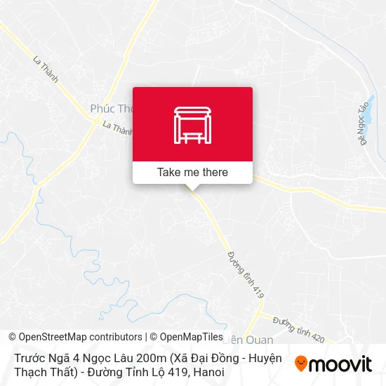 Trước Ngã 4 Ngọc Lâu 200m (Xã Đại Đồng - Huyện Thạch Thất) - Đường Tỉnh Lộ 419 map