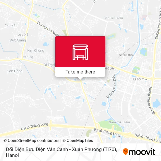 Đối Diện Bưu Điện Vân Canh - Xuân Phương (Tl70) map