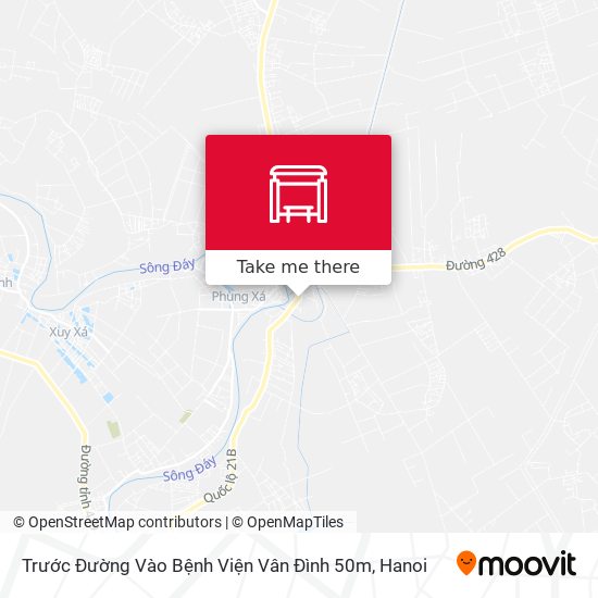 Trước Đường Vào Bệnh Viện Vân Đình 50m map