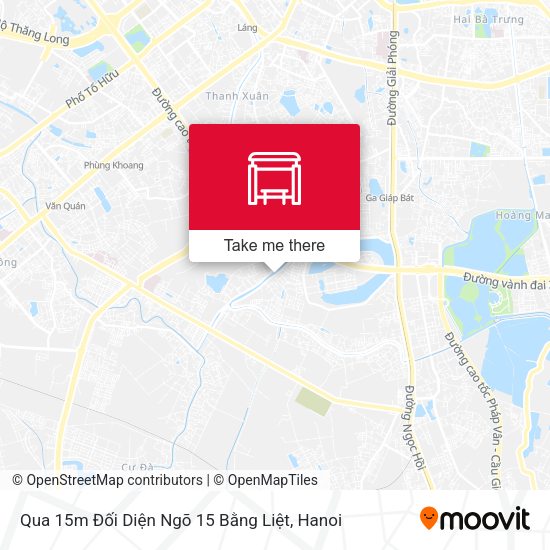 Qua 15m Đối Diện Ngõ 15 Bằng Liệt map