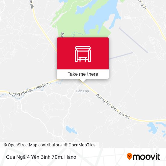 Qua Ngã 4 Yên Bình 70m map