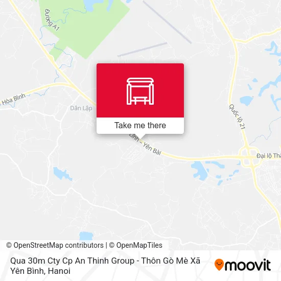 Qua 30m Cty Cp An Thinh Group - Thôn Gò Mè Xã Yên Bình map