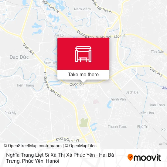 Nghĩa Trang Liệt Sĩ Xã Thị Xã Phúc Yên - Hai Bà Trưng, Phúc Yên map