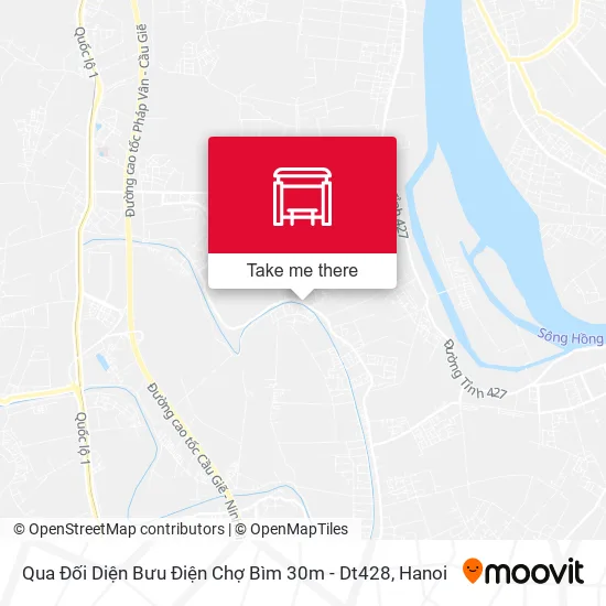Qua Đối Diện Bưu Điện Chợ Bìm 30m - Dt428 map