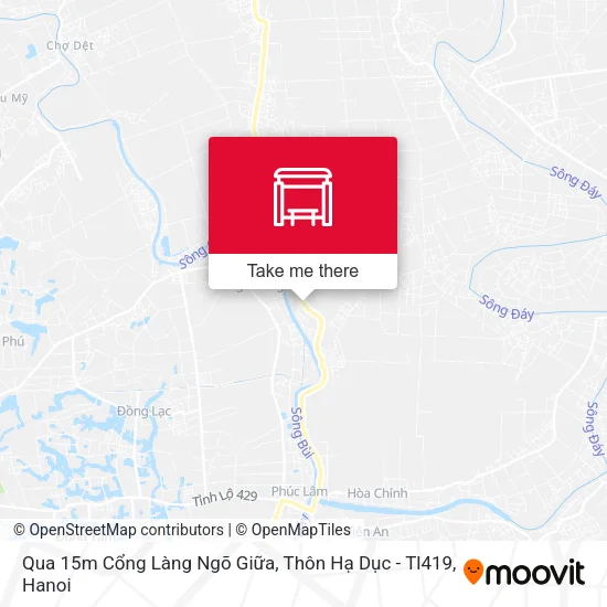 Qua 15m Cổng Làng Ngõ Giữa, Thôn Hạ Dục - Tl419 map