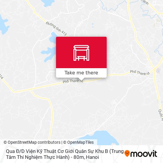 Qua Đ / D Viện Kỹ Thuật Cơ Giới  Quân Sự Khu B (Trung Tâm Thí Nghiệm Thực Hành) - 80m map