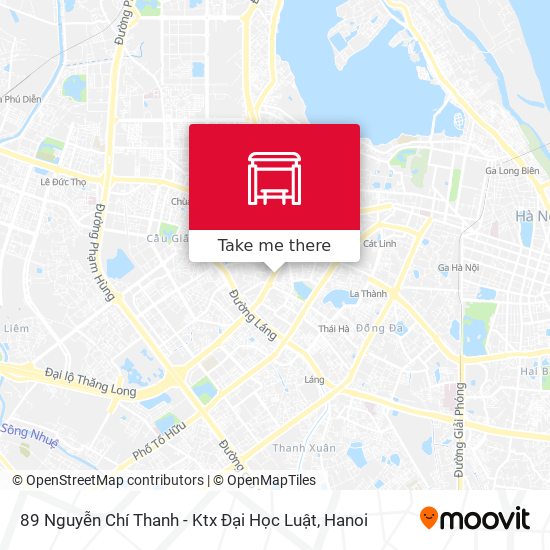 89 Nguyễn Chí Thanh - Ktx Đại Học Luật map