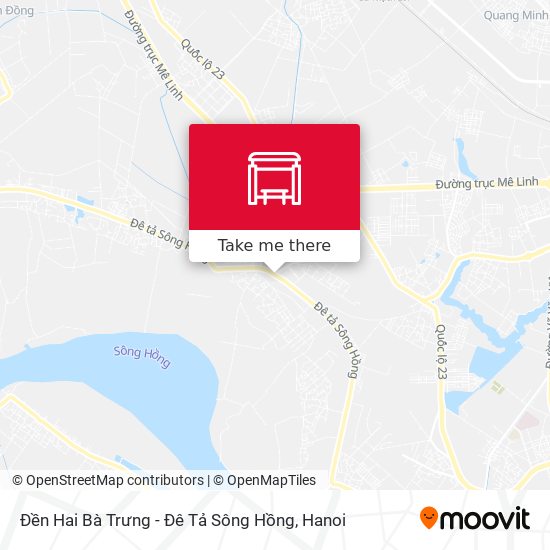 Đền Hai Bà Trưng - Đê Tả Sông Hồng map