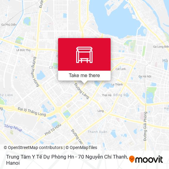 Trung Tâm Y Tế Dự Phòng Hn - 70 Nguyễn Chí Thanh map