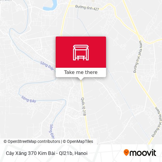 Cây Xăng 370 Kim Bài - Ql21b map