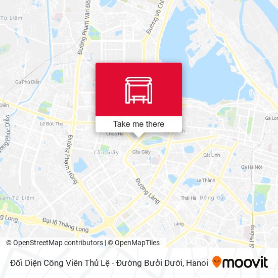 Đối Diện Công Viên Thủ Lệ - Đường Bưởi Dưới map