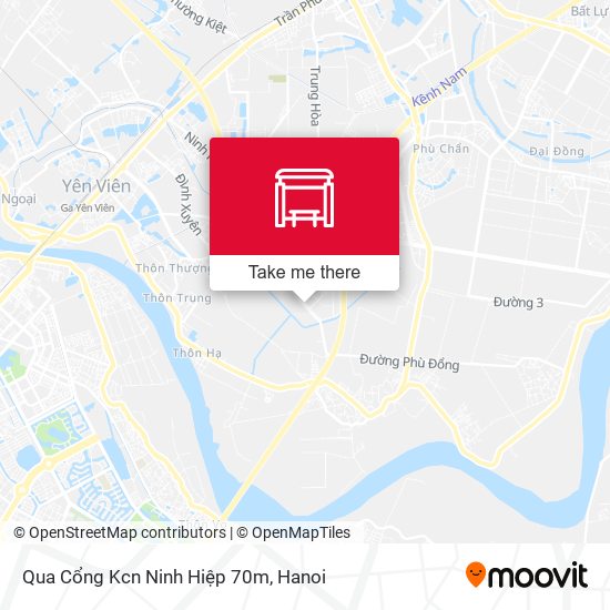 Qua  Cổng Kcn Ninh Hiệp 70m map