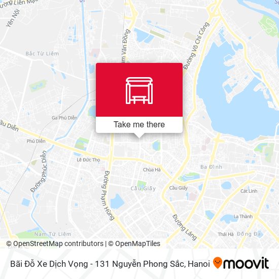 Bãi Đỗ Xe Dịch Vọng - 131 Nguyễn Phong Sắc map