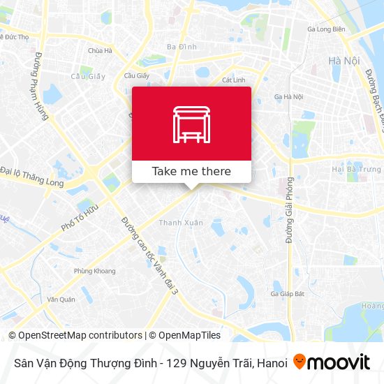 Sân Vận Động Thượng Đình - 129 Nguyễn Trãi map