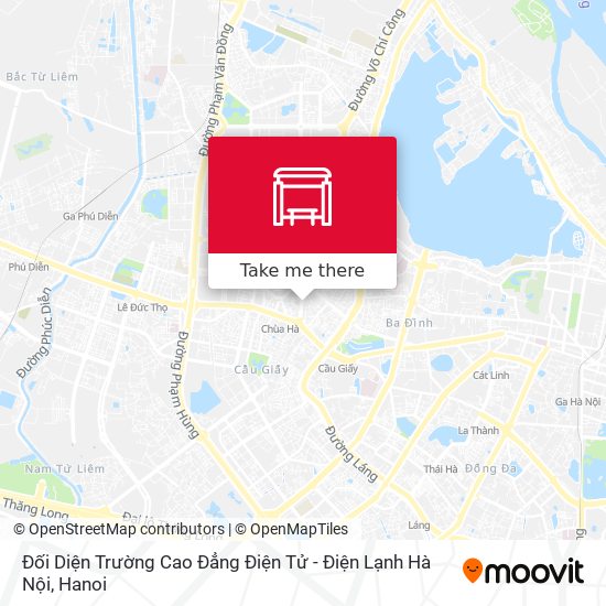 Đối Diện Trường Cao Đẳng Điện Tử - Điện Lạnh Hà Nội map