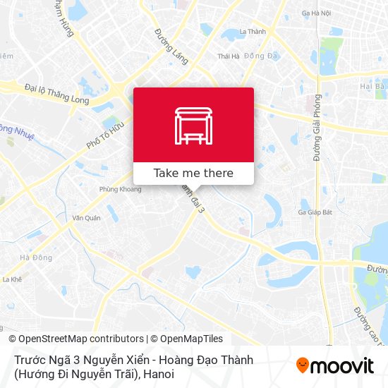 Trước Ngã 3 Nguyễn Xiển - Hoàng Đạo Thành (Hướng Đi Nguyễn Trãi) map